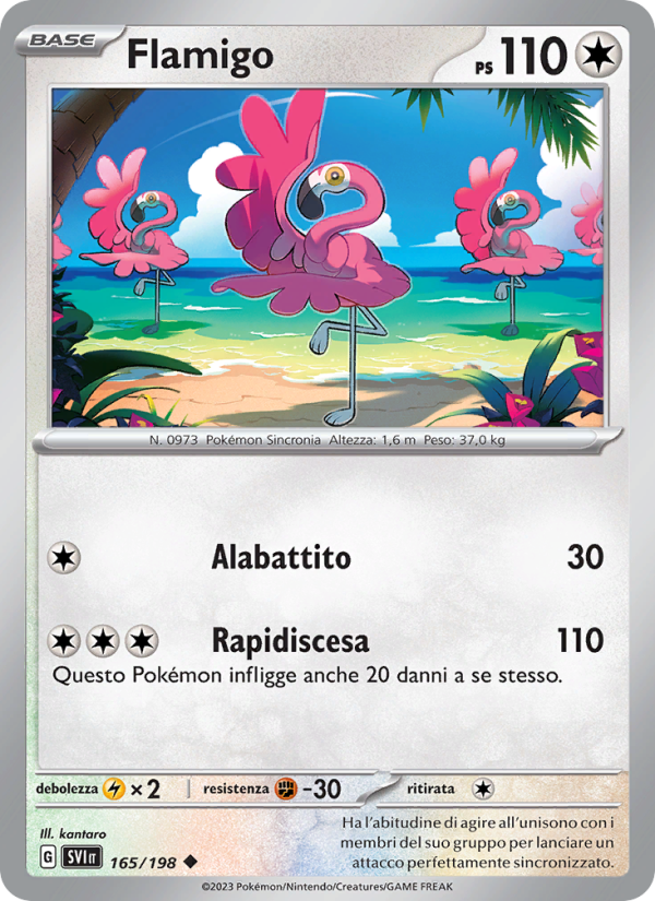 Flamigo 165/258 — Scarlatto e Violetto (Italian Pokémon TCG card)