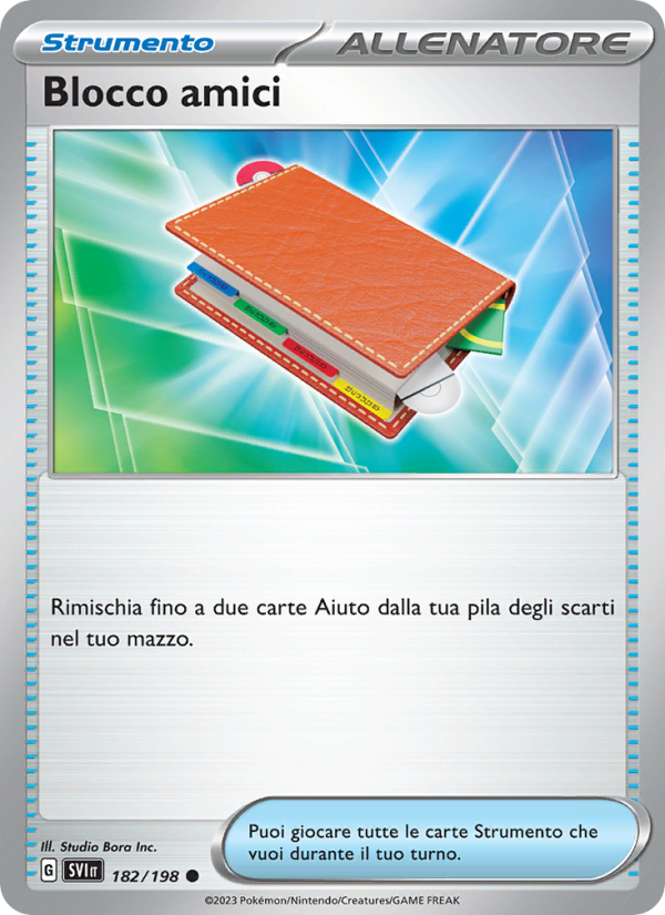 Blocco amici 182/258 — Scarlatto e Violetto (Italian Pokémon TCG card)