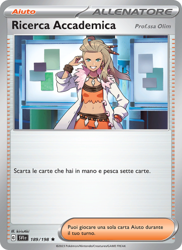 Ricerca Accademica 189/258 — Scarlatto e Violetto (Italian Pokémon TCG card)