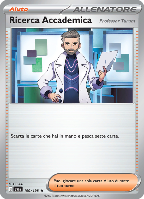 Ricerca Accademica 190/258 — Scarlatto e Violetto (Italian Pokémon TCG card)