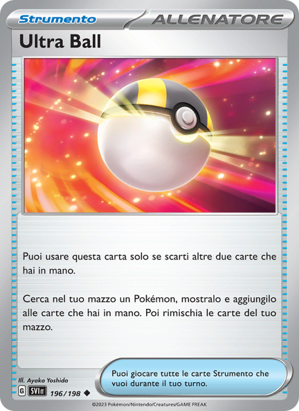 Ultra Ball 196/258 — Scarlatto e Violetto (Italian Pokémon TCG card)