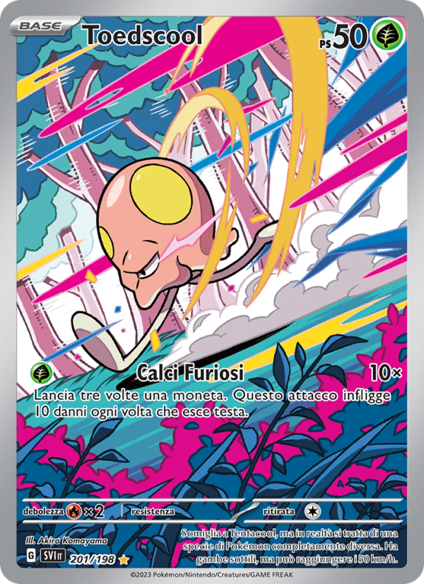 Toedscool 201/258 — Scarlatto e Violetto (Italian Pokémon TCG card)