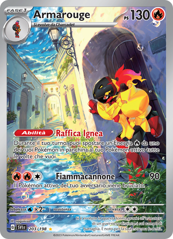 Armarouge 203/258 — Scarlatto e Violetto (Italian Pokémon TCG card)