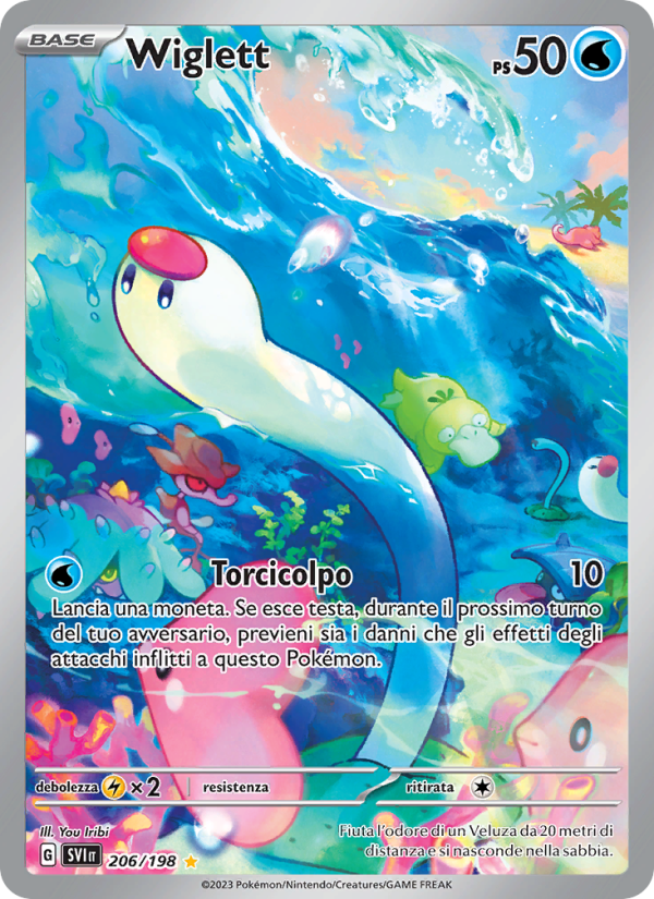 Wiglett 206/258 — Scarlatto e Violetto (Italian Pokémon TCG card)
