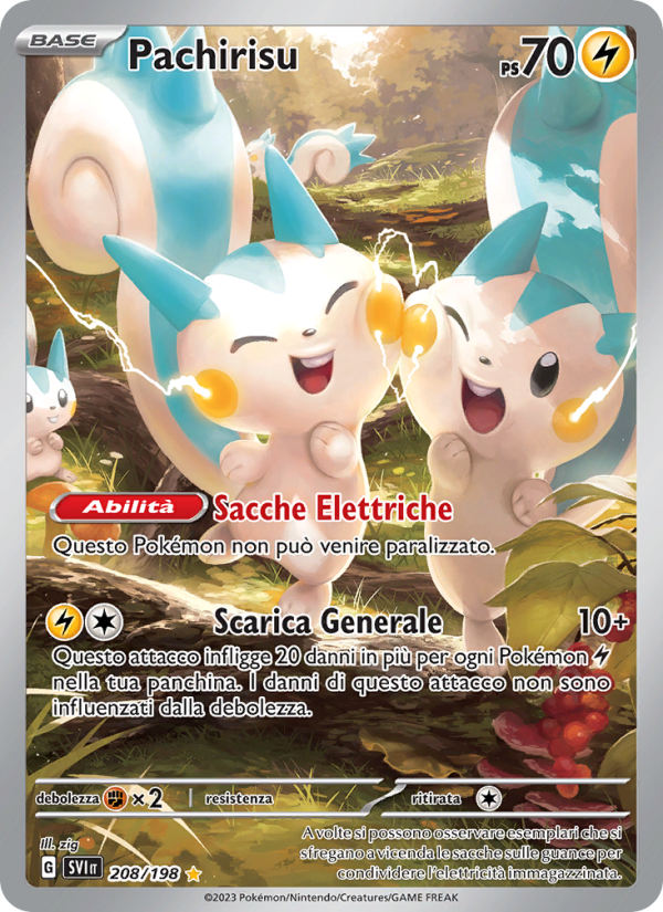 Pachirisu 208/258 — Scarlatto e Violetto (Italian Pokémon TCG card)