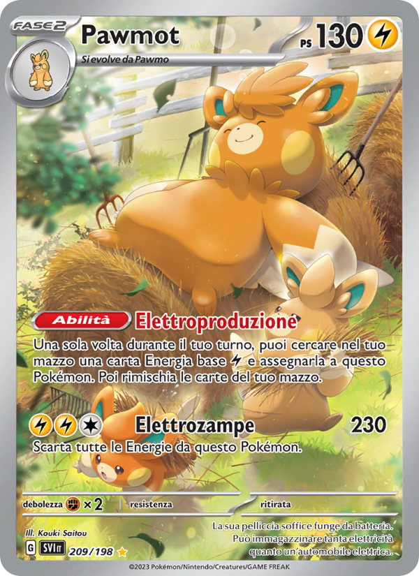 Pawmot 209/258 — Scarlatto e Violetto (Italian Pokémon TCG card)