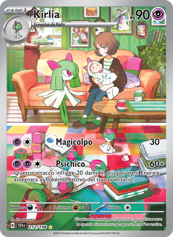 Kirlia 212/258 — Scarlatto e Violetto (Italian Pokémon TCG card)