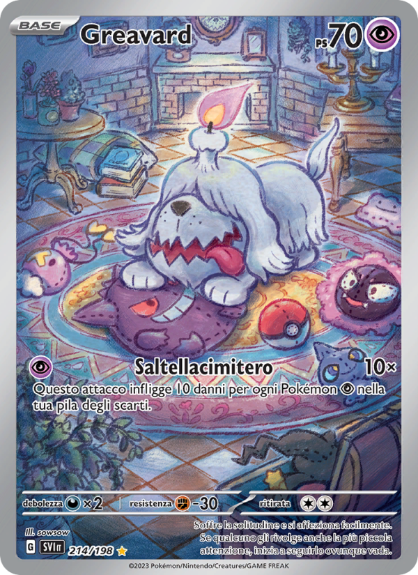 Greavard 214/258 — Scarlatto e Violetto (Italian Pokémon TCG card)