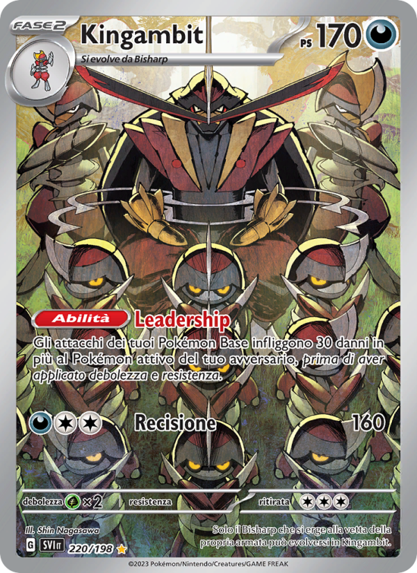 Kingambit 220/258 — Scarlatto e Violetto (Italian Pokémon TCG card)