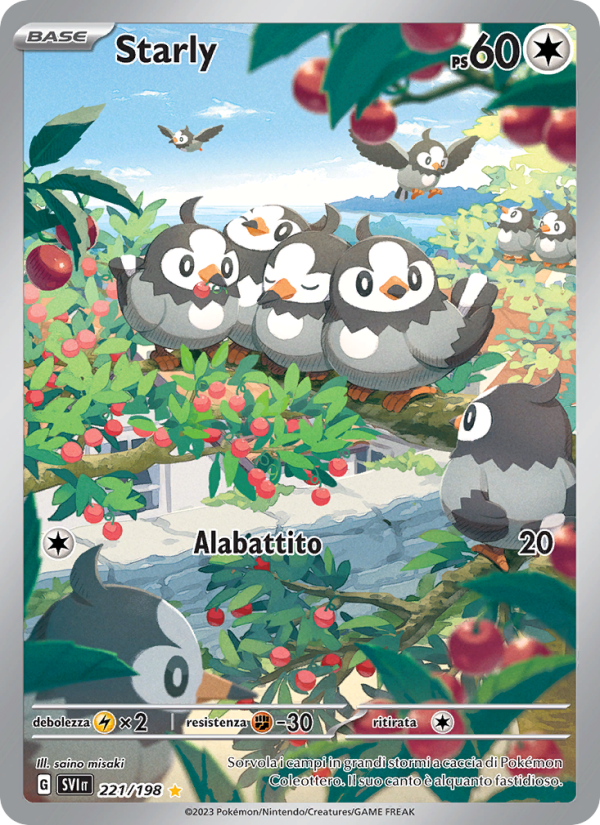Starly 221/258 — Scarlatto e Violetto (Italian Pokémon TCG card)