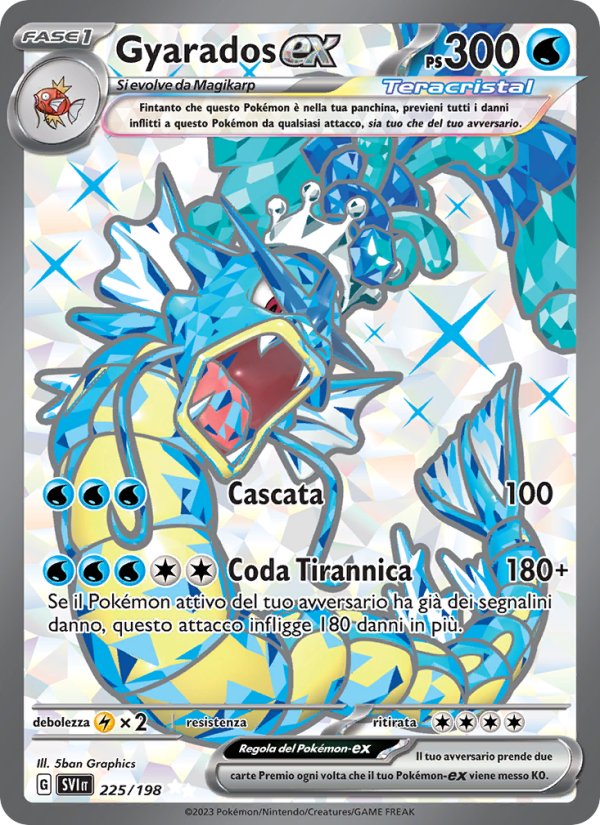 Gyarados-ex 225/258 — Scarlatto e Violetto (Italian Pokémon TCG card)