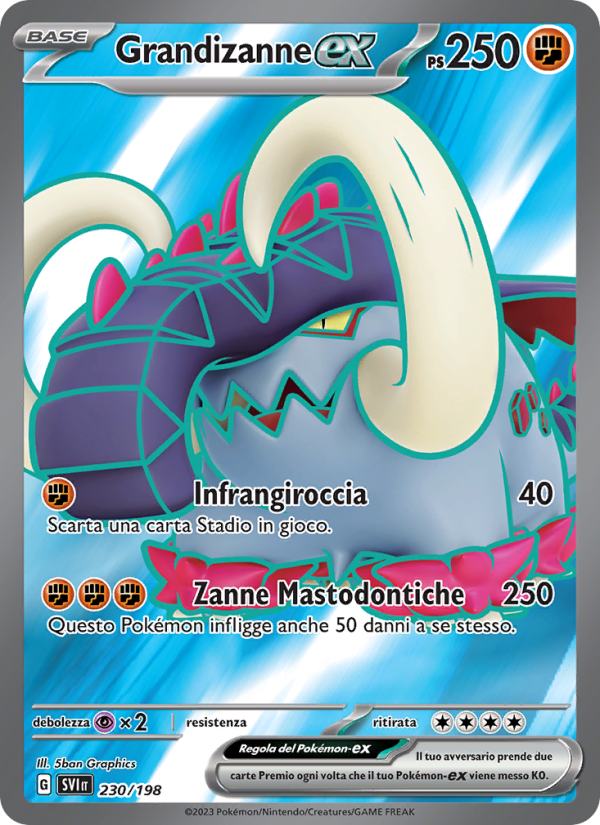 Grandizanne-ex 230/258 — Scarlatto e Violetto (Italian Pokémon TCG card)