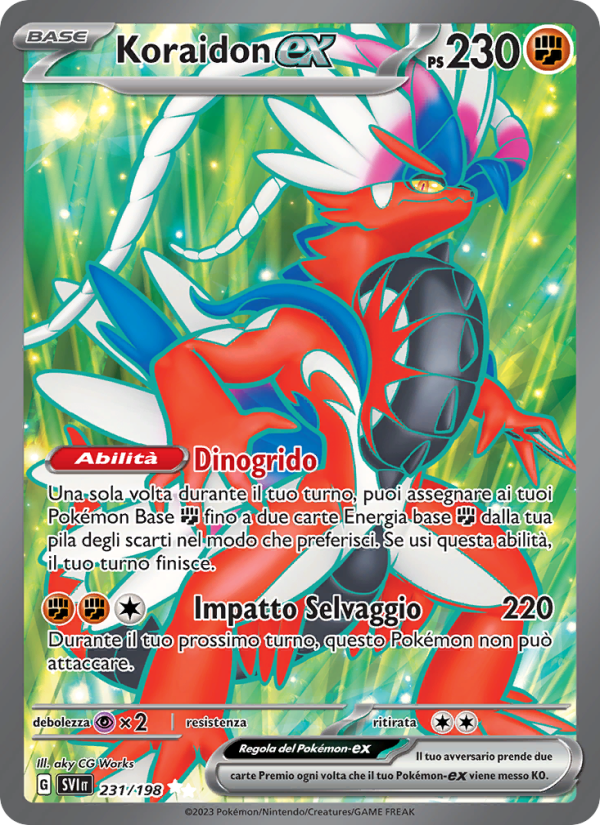 Koraidon-ex 231/258 — Scarlatto e Violetto (Italian Pokémon TCG card)