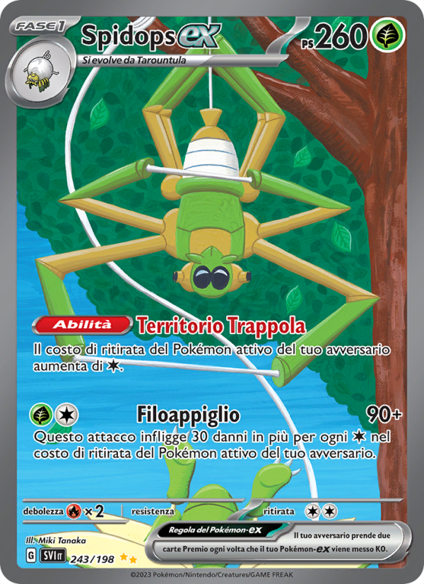 Spidops-ex 243/258 — Scarlatto e Violetto (Italian Pokémon TCG card)
