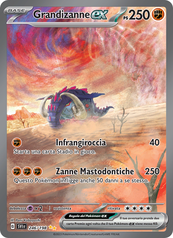 Grandizanne-ex 246/258 — Scarlatto e Violetto (Italian Pokémon TCG card)