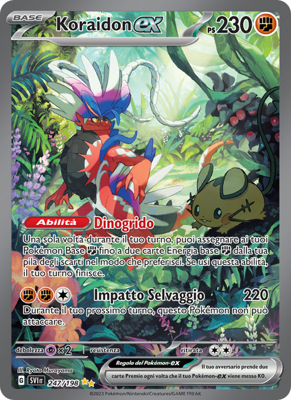 Koraidon-ex 247/258 — Scarlatto e Violetto (Italian Pokémon TCG card)