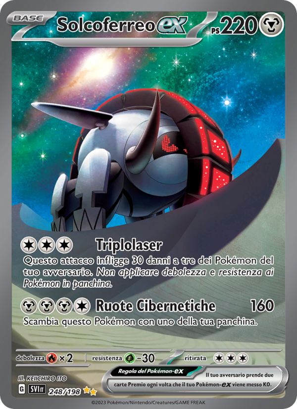 Solcoferreo-ex 248/258 — Scarlatto e Violetto (Italian Pokémon TCG card)