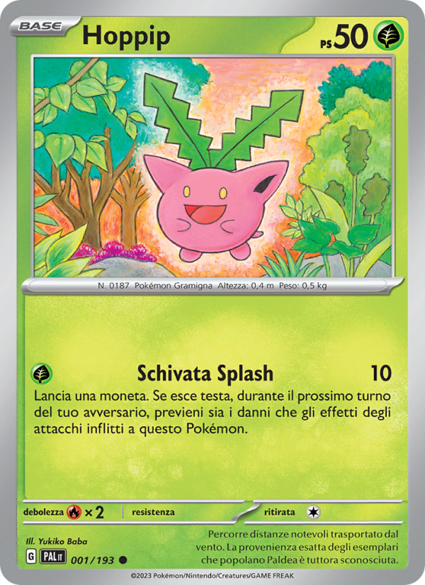 Hoppip 001/279 — Evoluzioni a Paldea (Italian Pokémon TCG card)