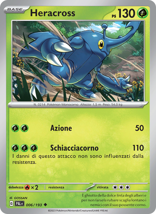 Heracross 006/279 — Paldea Evolved (Italian Pokémon TCG card)