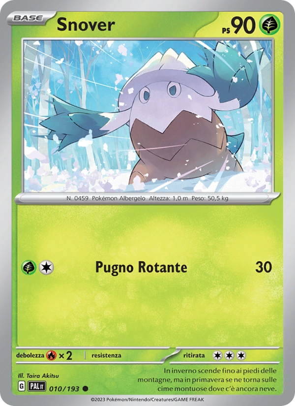 Snover 010/279 — Evoluzioni a Paldea (Italian Pokémon TCG card)