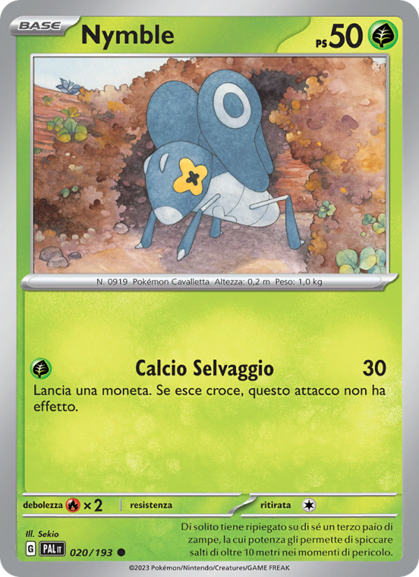 Nymble 020/279 — Evoluzioni a Paldea (Italian Pokémon TCG card)