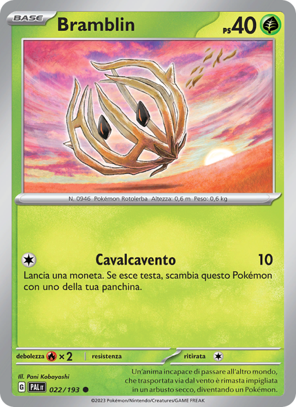 Bramblin 022/279 — Evoluzioni a Paldea (Italian Pokémon TCG card)
