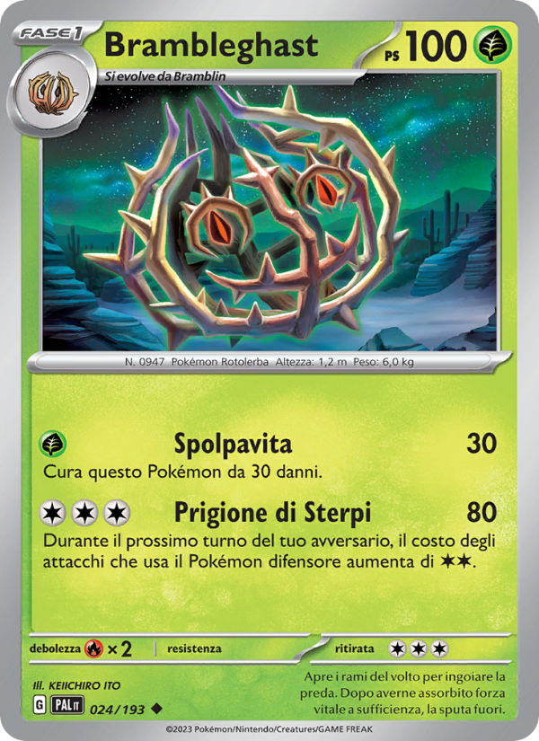 Brambleghast 024/279 — Evoluzioni a Paldea (Italian Pokémon TCG card)