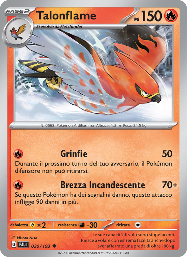 Talonflame 030/279 — Evoluzioni a Paldea (Italian Pokémon TCG card)