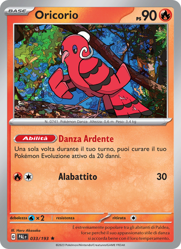 Oricorio 033/279 — Evoluzioni a Paldea (Italian Pokémon TCG card)