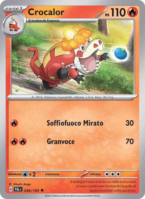 Crocalor 036/279 — Evoluzioni a Paldea (Italian Pokémon TCG card)