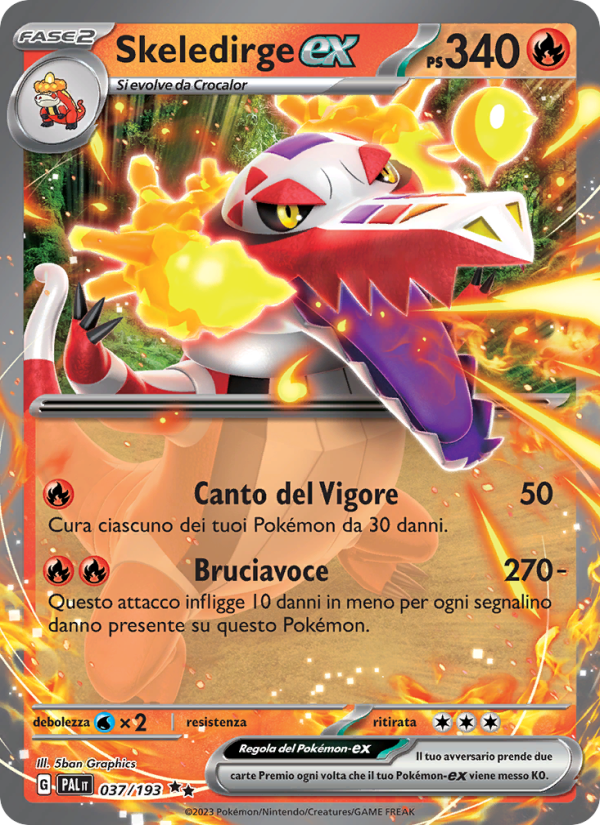 Skeledirge-ex 037/279 — Evoluzioni a Paldea (Italian Pokémon TCG card)