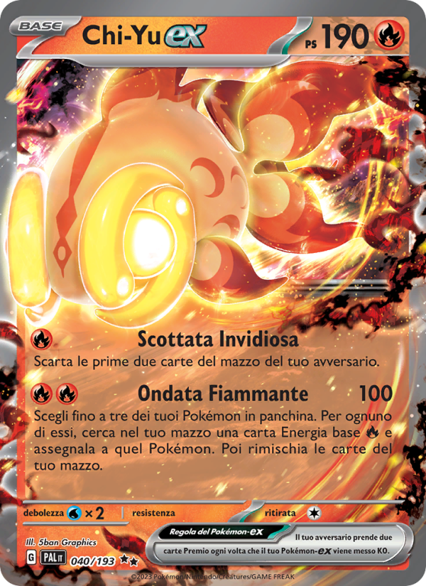 Chi-Yu-ex 040/279 — Evoluzioni a Paldea (Italian Pokémon TCG card)