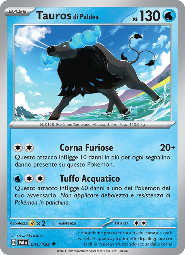 Tauros di Paldea 041/279 — Paldea Evolved (Italian Pokémon TCG card)