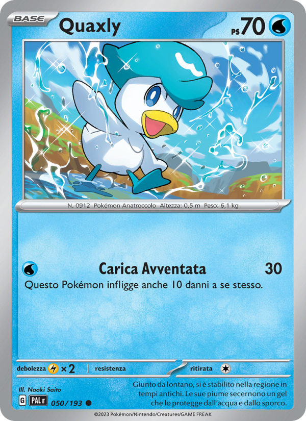 Quaxly 050/279 — Evoluzioni a Paldea (Italian Pokémon TCG card)