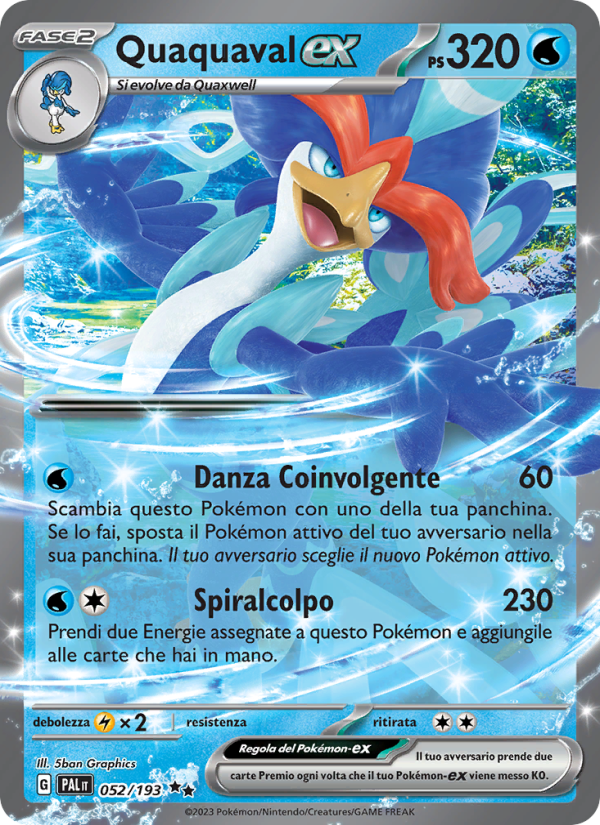 Quaquaval-ex 052/279 — Evoluzioni a Paldea (Italian Pokémon TCG card)