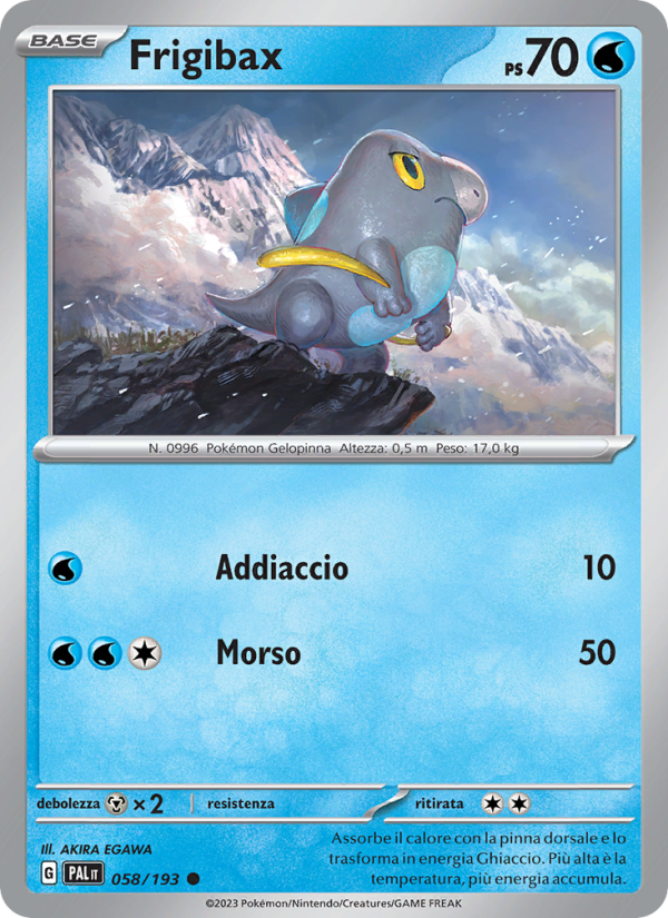Frigibax 058/279 — Evoluzioni a Paldea (Italian Pokémon TCG card)