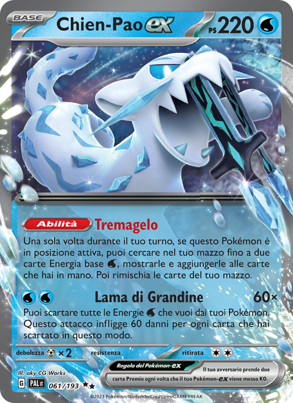 Chien-Pao-ex 061/279 — Evoluzioni a Paldea (Italian Pokémon TCG card)