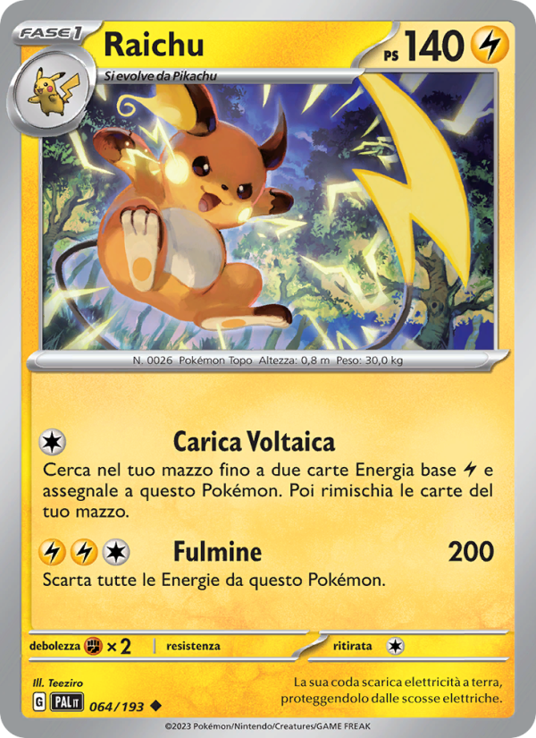 Raichu 064/279 — Evoluzioni a Paldea (Italian Pokémon TCG card)