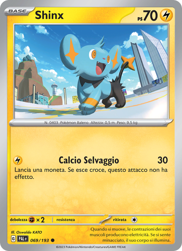 Shinx 069/279 — Evoluzioni a Paldea (Italian Pokémon TCG card)