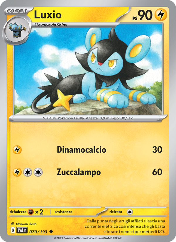 Luxio 070/279 — Evoluzioni a Paldea (Italian Pokémon TCG card)
