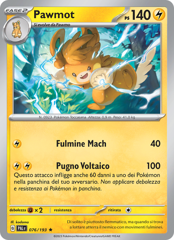Pawmot 076/279 — Evoluzioni a Paldea (Italian Pokémon TCG card)