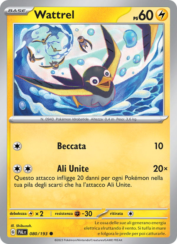 Wattrel 080/279 — Evoluzioni a Paldea (Italian Pokémon TCG card)