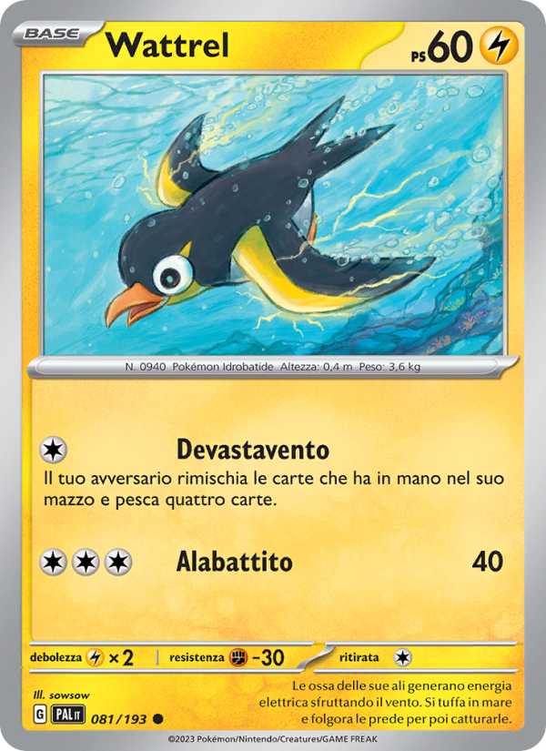 Wattrel 081/279 — Evoluzioni a Paldea (Italian Pokémon TCG card)