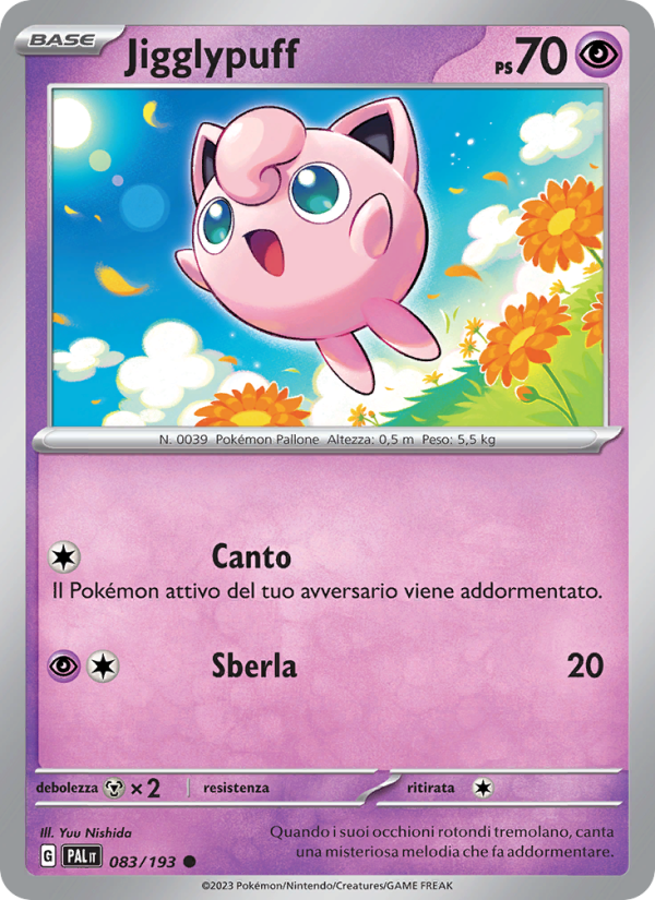Jigglypuff 083/279 — Evoluzioni a Paldea (Italian Pokémon TCG card)