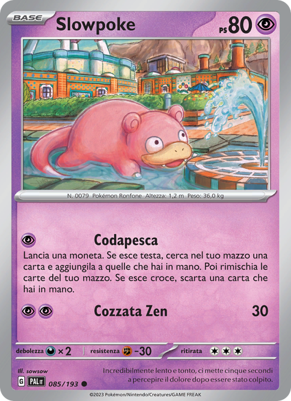 Slowpoke 085/279 — Evoluzioni a Paldea (Italian Pokémon TCG card)