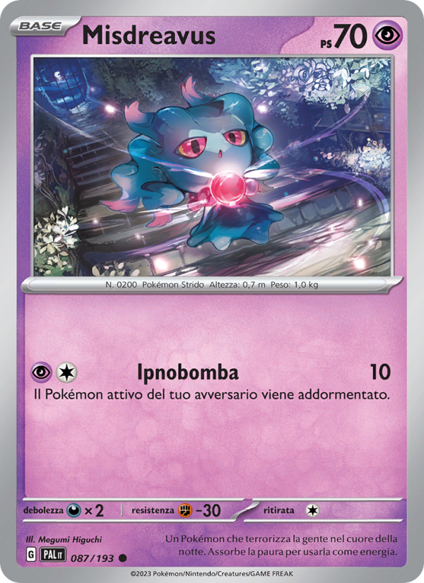 Misdreavus 087/279 — Evoluzioni a Paldea (Italian Pokémon TCG card)