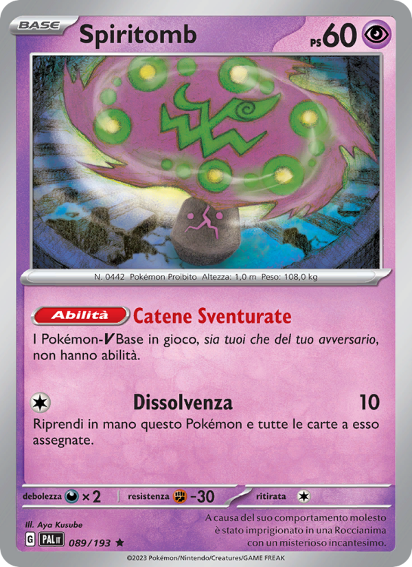 Spiritomb 089/279 — Evoluzioni a Paldea (Italian Pokémon TCG card)