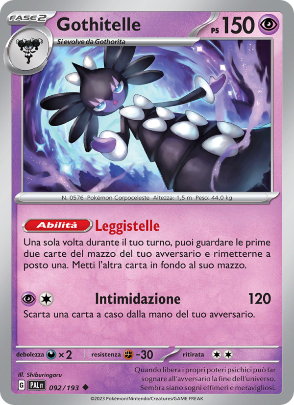Gothitelle 092/279 — Evoluzioni a Paldea (Italian Pokémon TCG card)