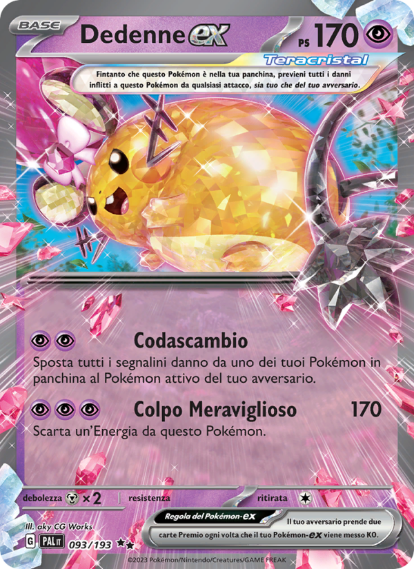 Dedenne-ex 093/279 — Evoluzioni a Paldea (Italian Pokémon TCG card)