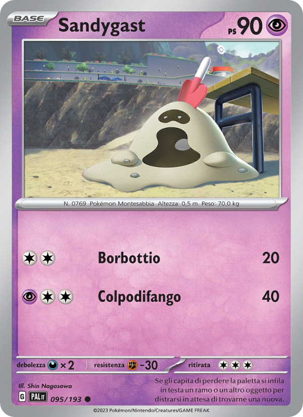 Sandygast 095/279 — Evoluzioni a Paldea (Italian Pokémon TCG card)
